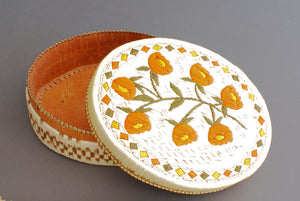 Quill Box with Orange Flowers by Helen Trudeau