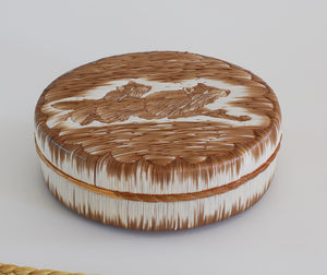 Quill Box with Running Wolves by Yvonne Walker Keshick