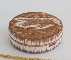 Quill Box with Running Wolves by Yvonne Walker Keshick