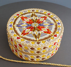 Quill Box with Large Polychrome Star by Jean Mishibinijima