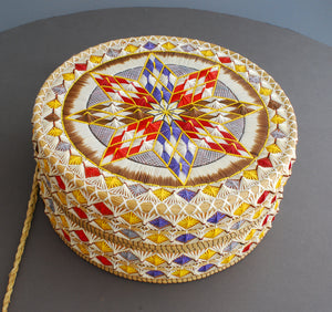 Quill Box with Large Polychrome Star by Jean Mishibinijima