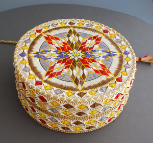 Quill Box with Large Polychrome Star by Jean Mishibinijima
