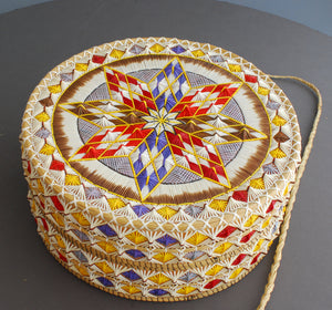 Quill Box with Large Polychrome Star by Jean Mishibinijima
