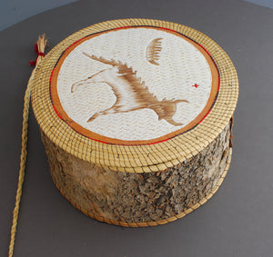 Quill Box with Underwater Panther by Mamie Migwans