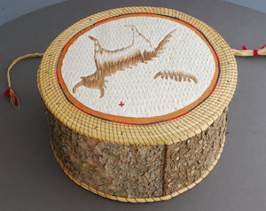 Quill Box with Underwater Panther by Mamie Migwans