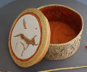 Quill Box with Underwater Panther by Mamie Migwans