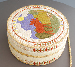 Quill Box with Moose Scene by Delia Beboning