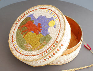 Quill Box with Moose Scene by Delia Beboning