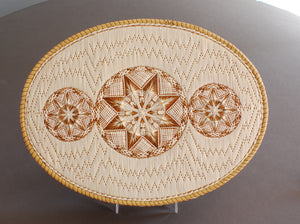 Quill Box, Oval, with Three Stars, by Marina Recollet