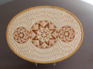 Quill Box, Oval, with Three Stars, by Marina Recollet