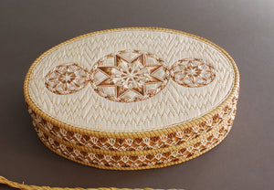 Quill Box, Oval, with Three Stars, by Marina Recollet