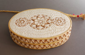 Quill Box, Oval, with Three Stars, by Marina Recollet