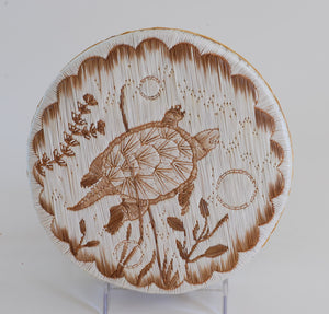 Quill Box with Turtle Swimming Through the Water by Yvonne Walker Keshick