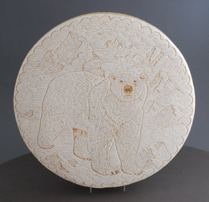 Quill Box with Polar Bear in Arctic Scene by Yvonne Walker Keshick