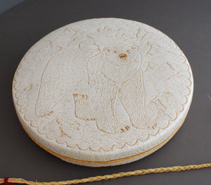 Quill Box with Polar Bear in Arctic Scene by Yvonne Walker Keshick