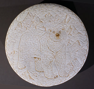 Quill Box with Polar Bear in Arctic Scene by Yvonne Walker Keshick