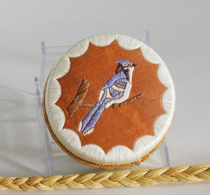 Quill Box with Bluejay by Pauline Worthington