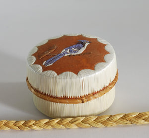 Quill Box with Bluejay by Pauline Worthington