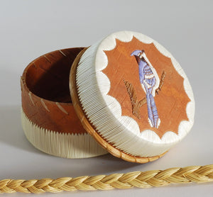 Quill Box with Bluejay by Pauline Worthington