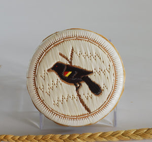 Quill Box with Red Winged Black Bird by Penny Worthington