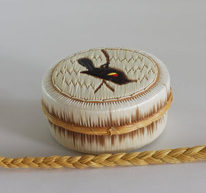 Quill Box with Red Winged Black Bird by Penny Worthington