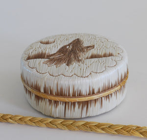 Quill Box with Howling Wolf Head by Yvonne Walker Keshick