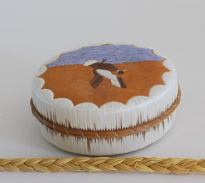 Quill Box with Landing Duck by Pauline Worthington