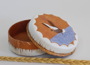 Quill Box with Landing Duck by Pauline Worthington