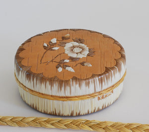 Quill Box with Flower and Buds by Yvonne Walker Keshick