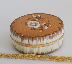 Quill Box with Flower and Buds by Yvonne Walker Keshick