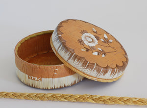 Quill Box with Flower and Buds by Yvonne Walker Keshick