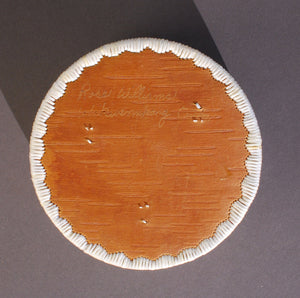 Quill Box with Tufted Red Flower by Rose Williams