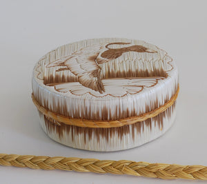 Quill Box with Flying Duck by Yvonne Walker Keshick