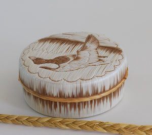 Quill Box with Flying Duck by Yvonne Walker Keshick