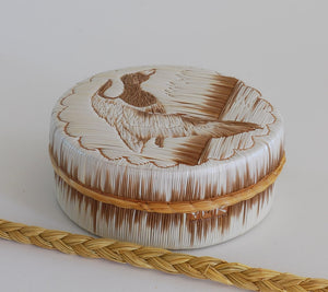 Quill Box with Flying Duck by Yvonne Walker Keshick