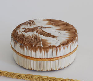 Quill Box with Duck Coming in for a Landing by Yvonne Walker Keshick