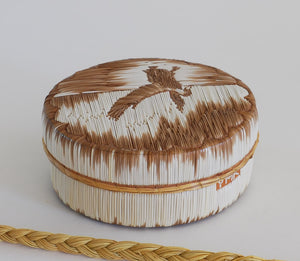Quill Box with Duck Coming in for a Landing by Yvonne Walker Keshick