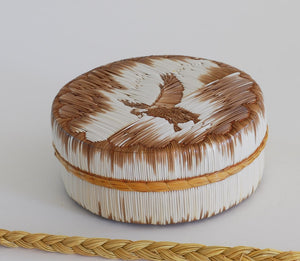 Quill Box with Duck Coming in for a Landing by Yvonne Walker Keshick