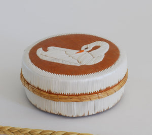 Quill Box  with White Swan by Penny Worthington