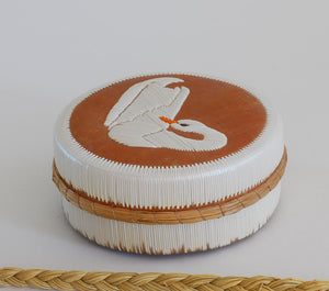 Quill Box  with White Swan by Penny Worthington