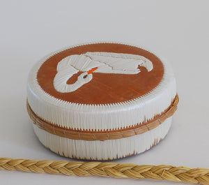 Quill Box  with White Swan by Penny Worthington