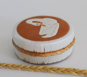 Quill Box  with White Swan by Penny Worthington