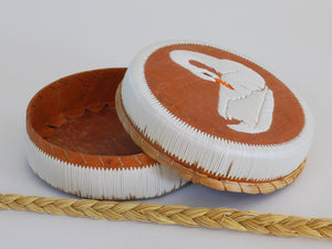 Quill Box  with White Swan by Penny Worthington