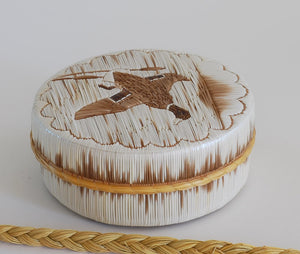 Quill Box with Duck Landing by Yvonne Walker Keshick