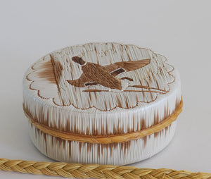Quill Box with Duck Landing by Yvonne Walker Keshick