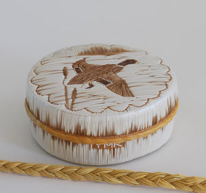 Quill Box with Duck Landing by Yvonne Walker Keshick