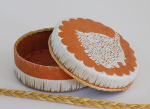Quill Box with Porcupine by Yvonne Walker Keshick
