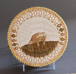 Quill Box with Raccoon by Delia Beboning