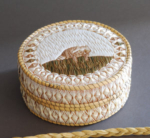 Quill Box with Raccoon by Delia Beboning