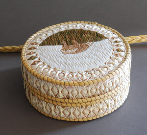 Quill Box with Raccoon by Delia Beboning